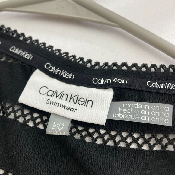 Calvin Klein Women’s‎ Mesh Embellished Cover-Up Maxi Dress Size S/M Beach Goth - Picture 7 of 11